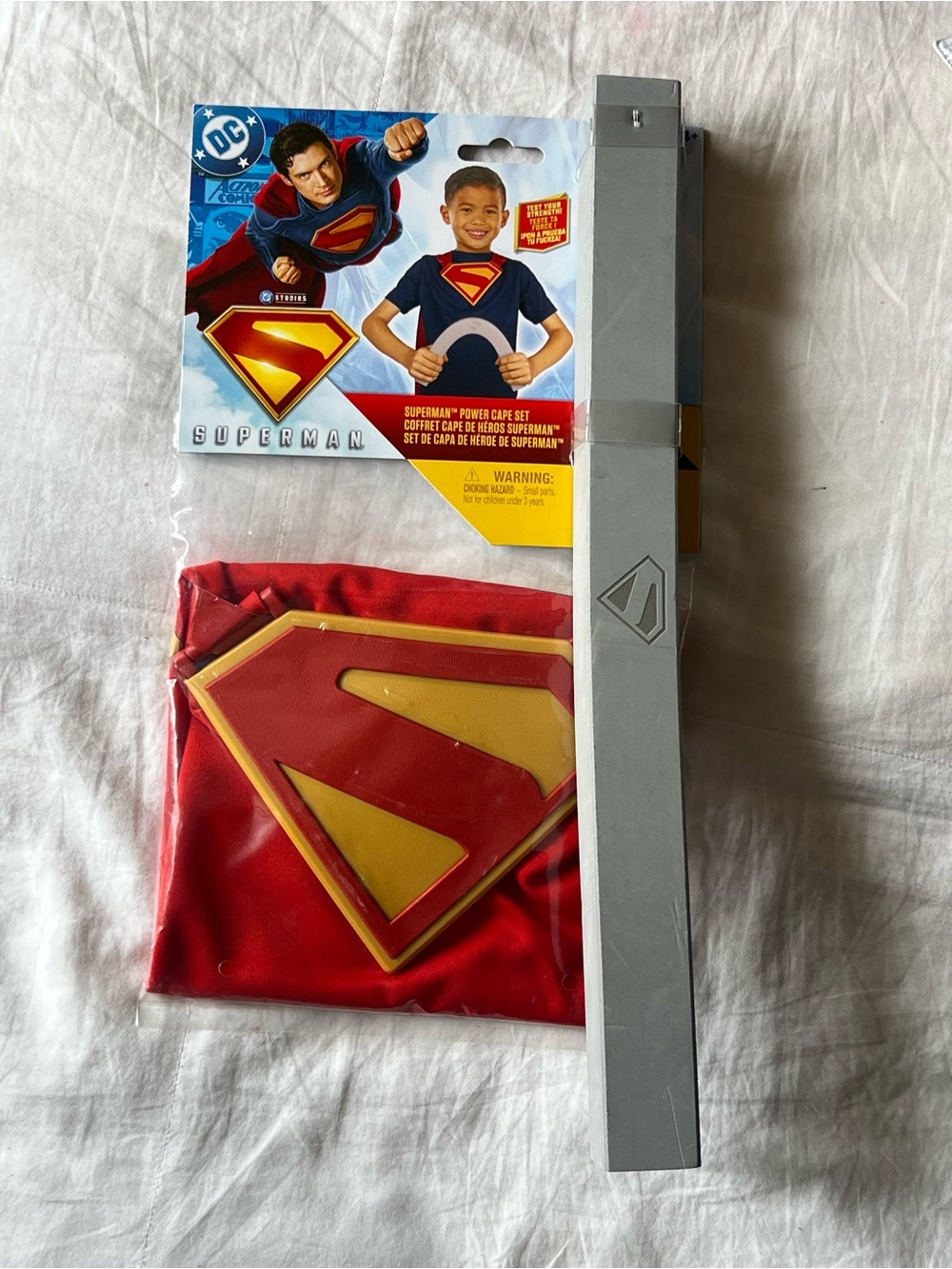 DC Superman Red and Gold Cape with Shield Emblem
